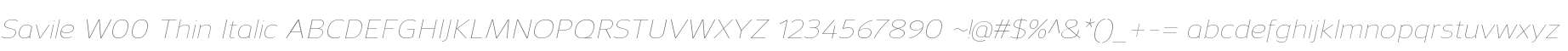 Savile W00 Thin Italic