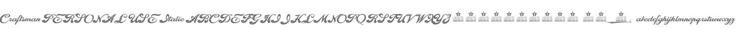 Craftsman PERSONAL USE Italic