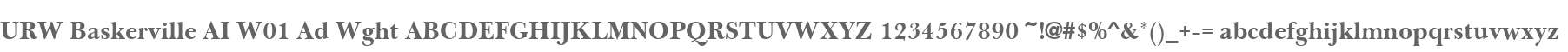 URW Baskerville AI W01 Ad Wght