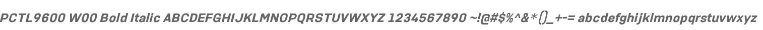 PCTL9600 W00 Bold Italic
