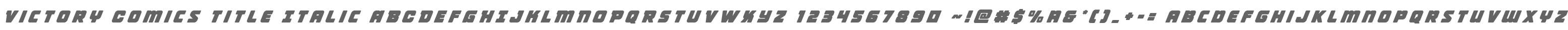 Victory Comics Title Italic