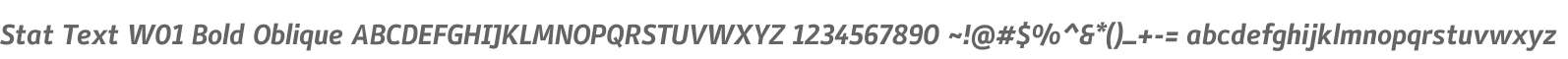 Stat Text W01 Bold Oblique