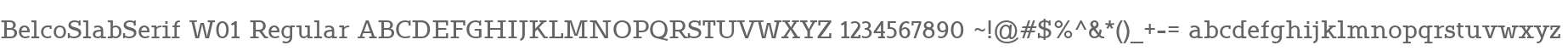 BelcoSlabSerif W01 Regular