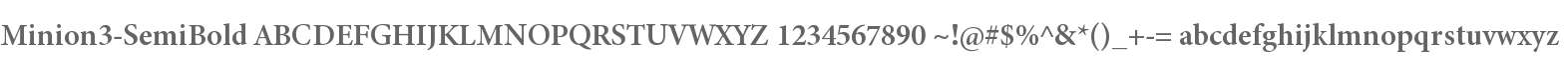 Minion 3 SemiBold