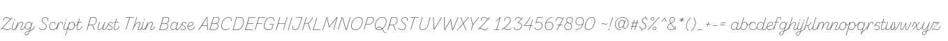 Zing Script Rust Thin Base