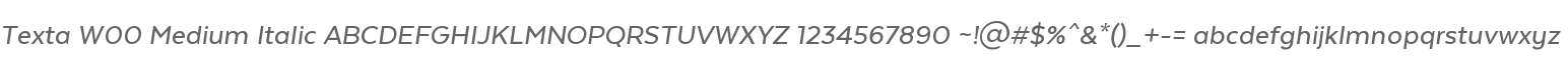 Texta W00 Medium Italic
