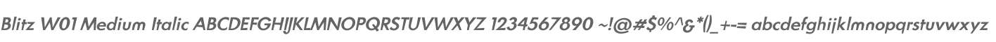 Blitz W01 Medium Italic