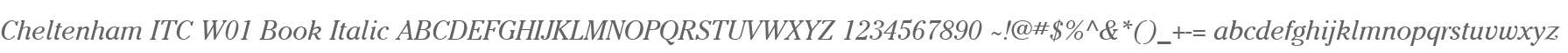 Cheltenham ITC W01 Book Italic