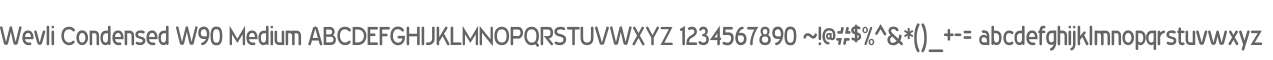 Wevli Condensed W90 Medium