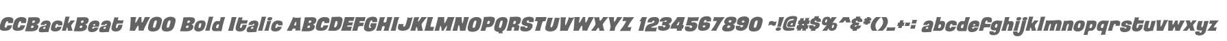 CCBackBeat W00 Bold Italic