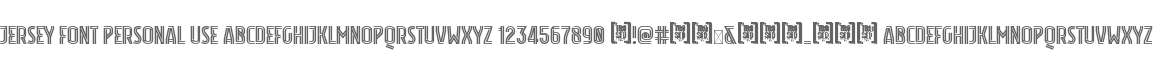 Jersey Font Personal Use