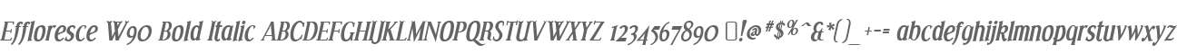 Effloresce W90 Bold Italic