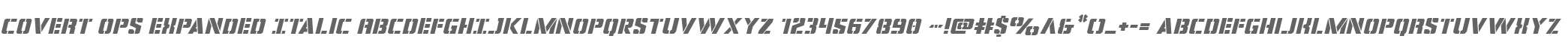 Covert Ops Expanded Italic