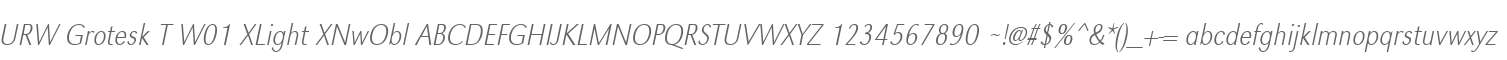 URW Grotesk T W01 XLight XNwObl