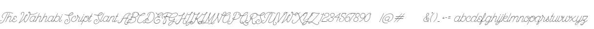 The Wahhabi Script Slant