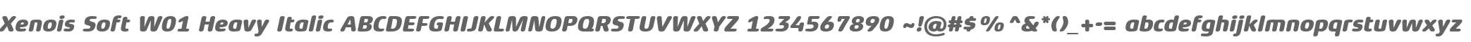 Xenois Soft W01 Heavy Italic