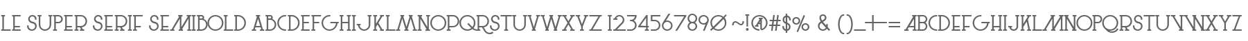 Le Super Serif