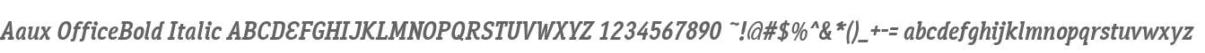 Aaux OfficeBold Italic
