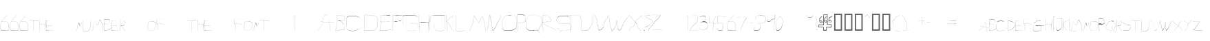 666the number of the font 1