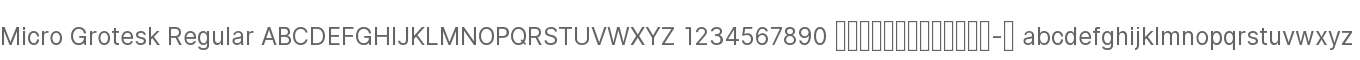 Micro Grotesk