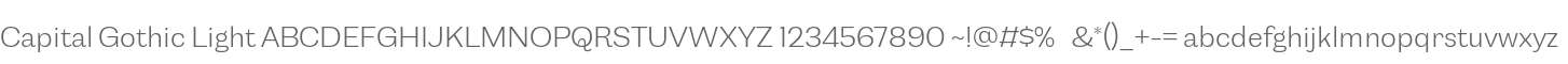 Capital Gothic Light