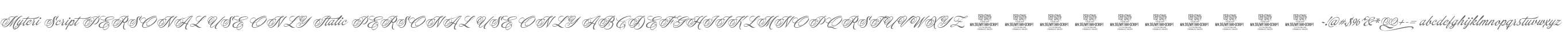 Myteri Script PERSONAL USE ONLY Italic PERSONAL USE ONLY