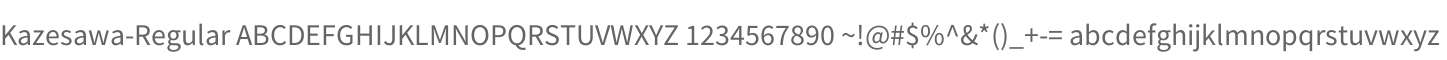 Kazesawa Regular