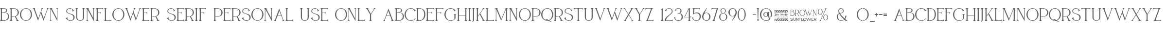 Brown Sunflower Serif Personal Use Only