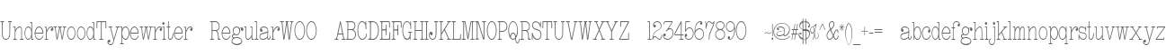 UnderwoodTypewriter RegularW00
