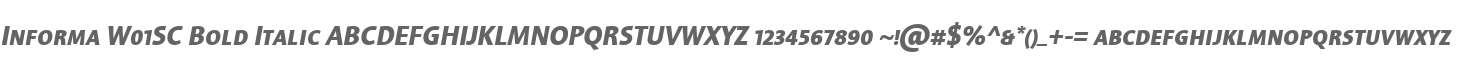 Informa W01SC Bold Italic