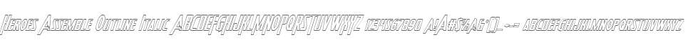 Heroes Assemble Outline Italic