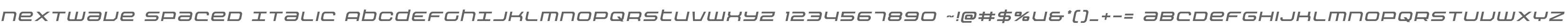Nextwave Spaced Italic