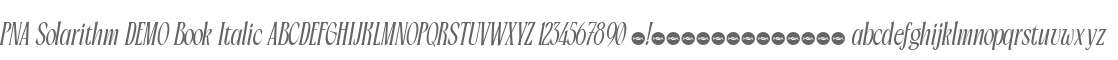 PNA Solarithm DEMO Book Italic