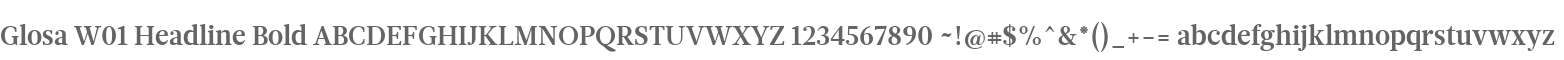 Glosa W01 Headline Bold