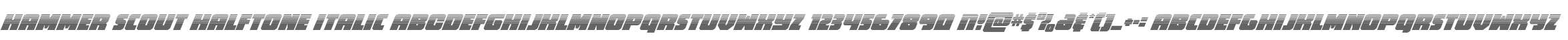 Hammer Scout Halftone Italic