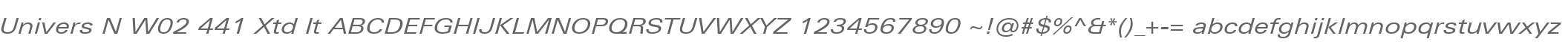 Univers N W02 441 Xtd It