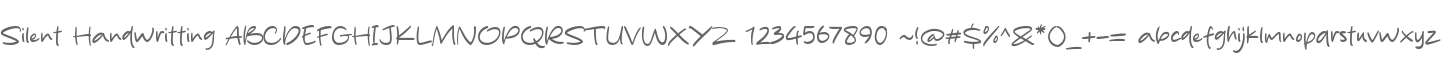 Silent Handwritting