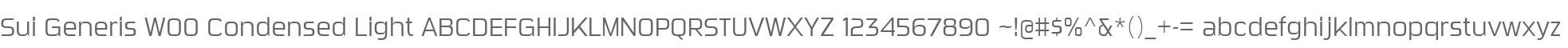 Sui Generis W00 Condensed Light