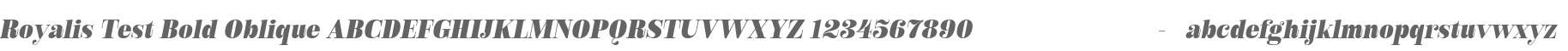 Royalis Test Bold Oblique