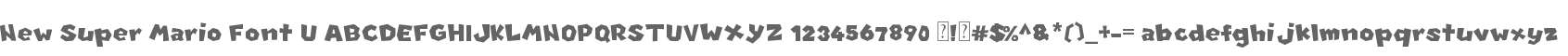 New Super Mario Font U