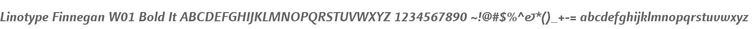 Linotype Finnegan W01 Bold It