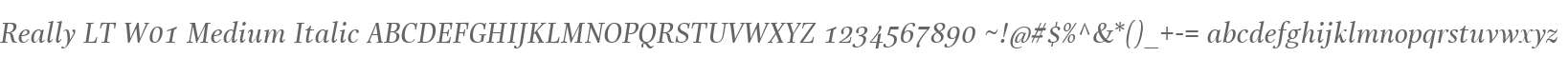Really LT W01 Medium Italic