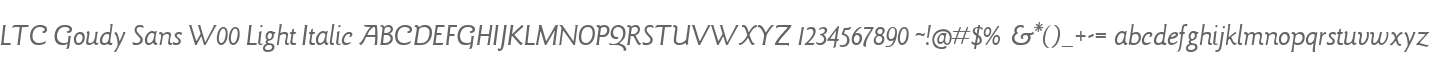 LTC Goudy Sans W00 Light Italic