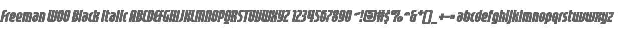 Freeman W00 Black Italic