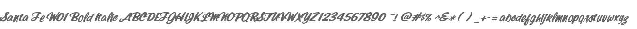 Santa Fe W01 Bold Italic