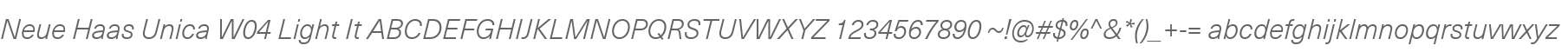 Neue Haas Unica W04 Light It