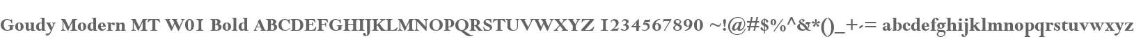 Goudy Modern MT W01 Bold