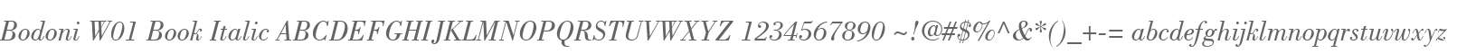 Bodoni W01 Book Italic