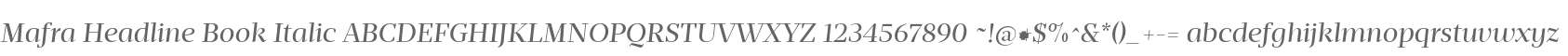 Mafra Headline Book Italic