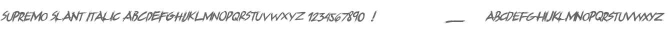 Supremo Slant Italic